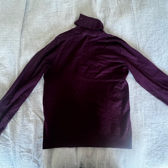 Purple Calvin Klein Turtleneck Sweater - Picture 4 of 5